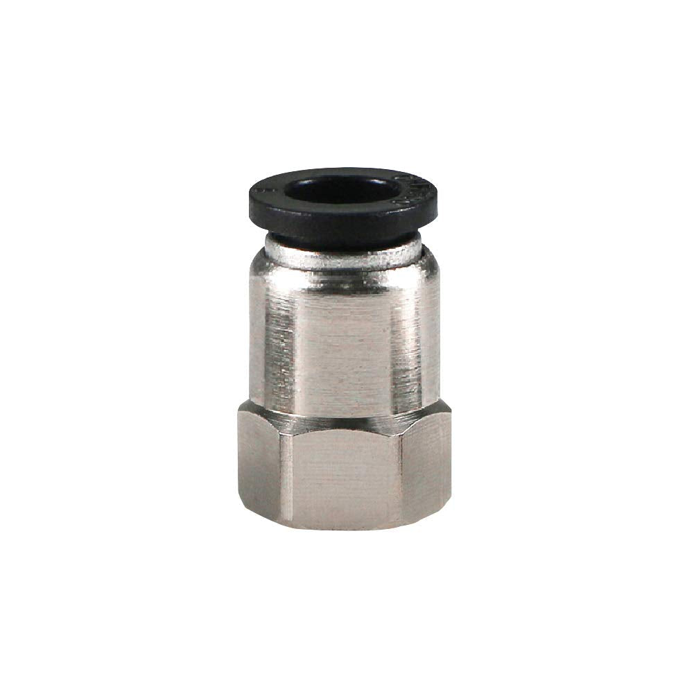 [Australia - AusPower] - Beduan Pneumatic Push to Connect Fitting 12mm Tube OD x 1/2" G Thread Female Straight Adapter Nylon & Nickel-Plated Brass 12mmx1/2" 