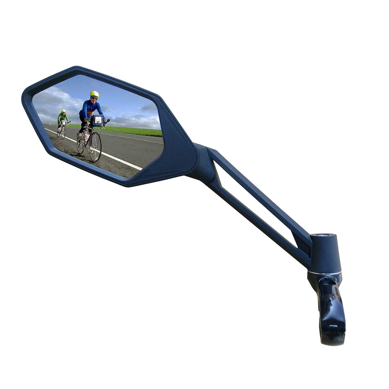 [Australia - AusPower] - MEACHOW New Scratch Resistant Glass Lens,Handlebar Bike Mirror, Adjustable Safe Rearview Mirror, Bicycle Mirror (Blue Left Side) ME-005LB 