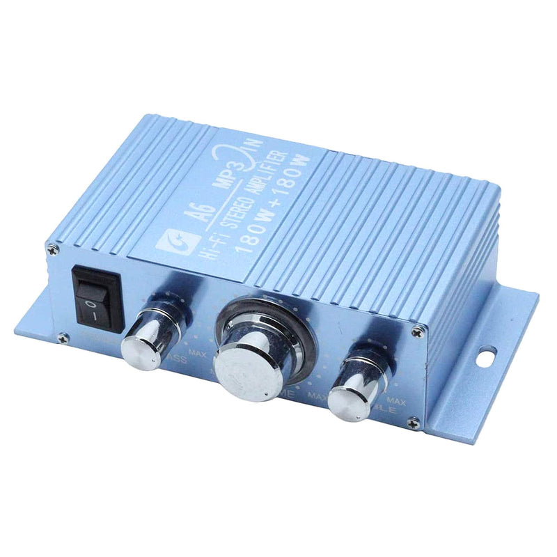 [Australia - AusPower] - AUTUT Dual Channel Mini Amplifier, Hi-Fi Stereo Reciever for Cars Motorcycles Computer Speakers, DC 12V-15V 40W 