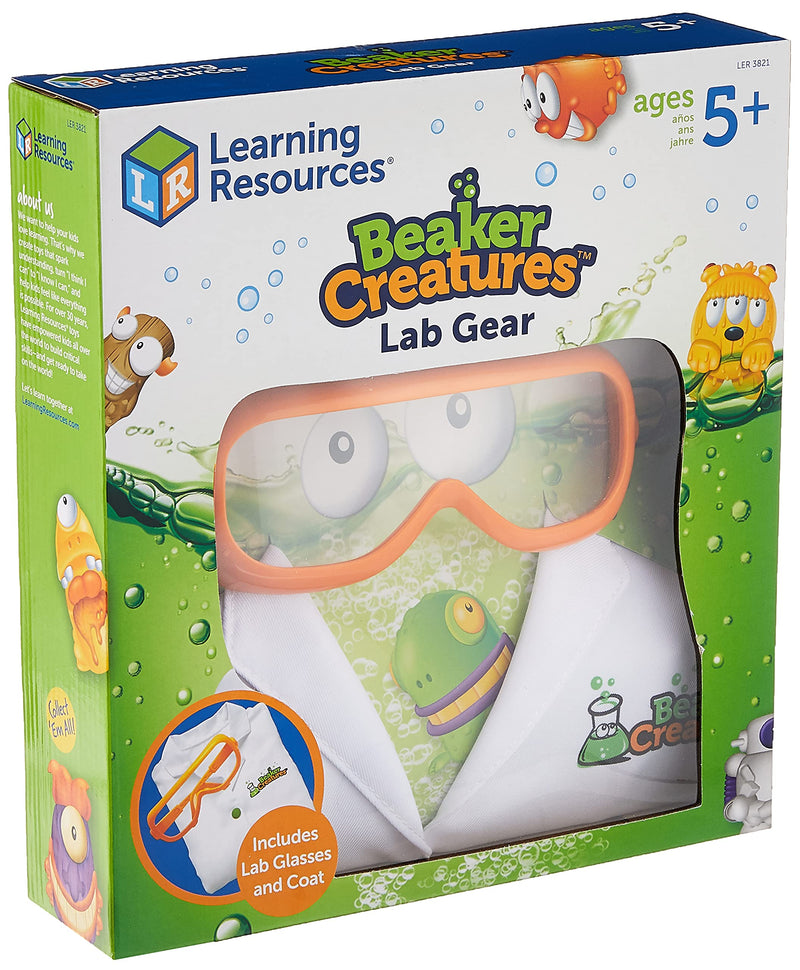 [Australia - AusPower] - Learning Resources Beaker Creatures Lab Gear - 2 Pieces, Ages 5+ Lab Coat & Glasses for Kids, Science Exploration Games, STEM Toys for Kids 