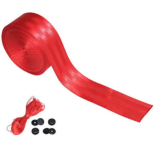 [Australia - AusPower] - 2 Inch Polypropylene Heavy Duty Webbing Strap, Come with Red Thread and Fastening Clip, 10 Yards 