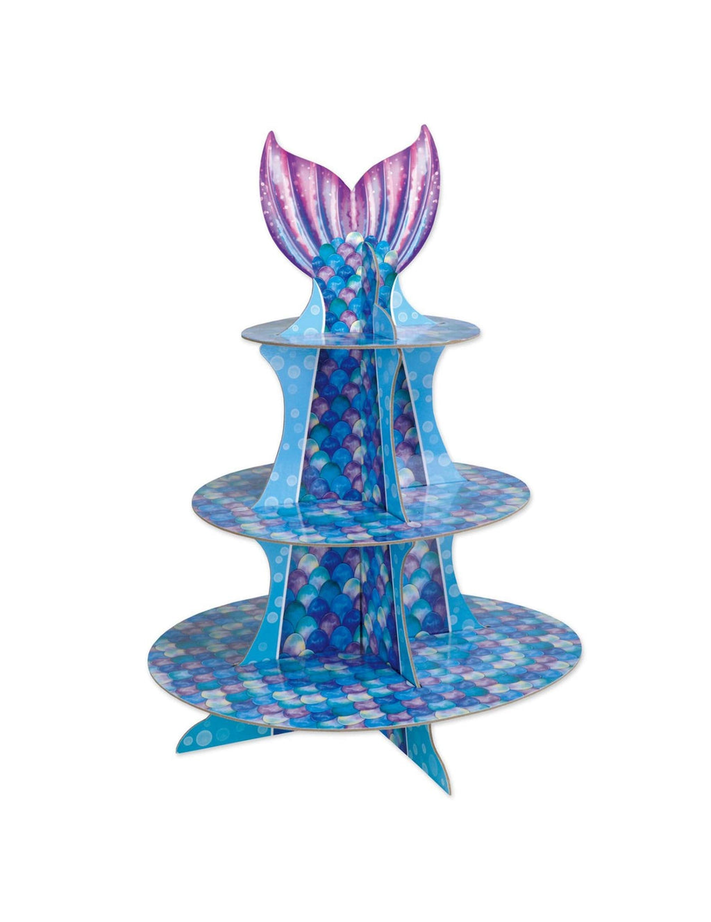 [Australia - AusPower] - Beistle Mermaid Tail Cupcake Stand | 16" | Multicolor | 1 Pc 