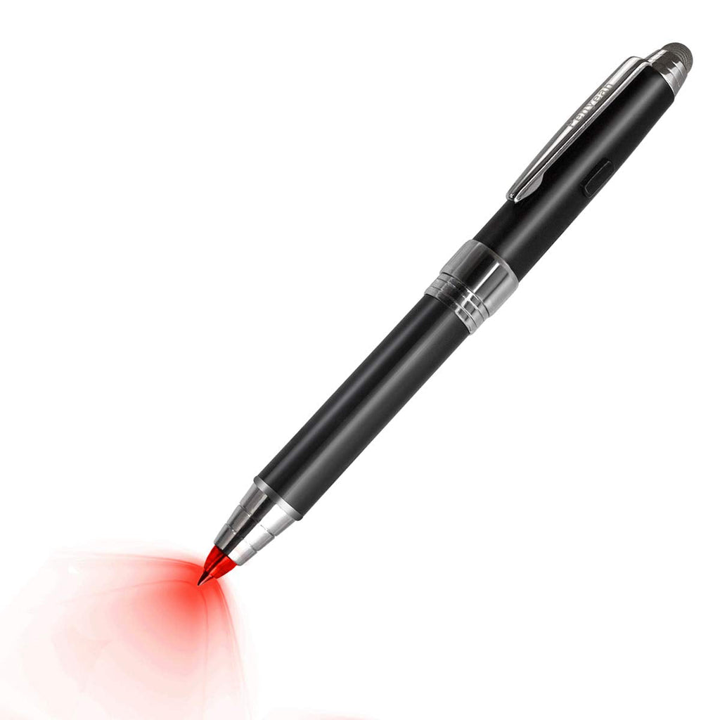 [Australia - AusPower] - Penyeah LED Flashlight Pen, Pen Light with Stylus Pen Tip Multi-Function Capacitive Touch Screen Pen - Helpful for Touching Reading or Writing - P9 Red Light 