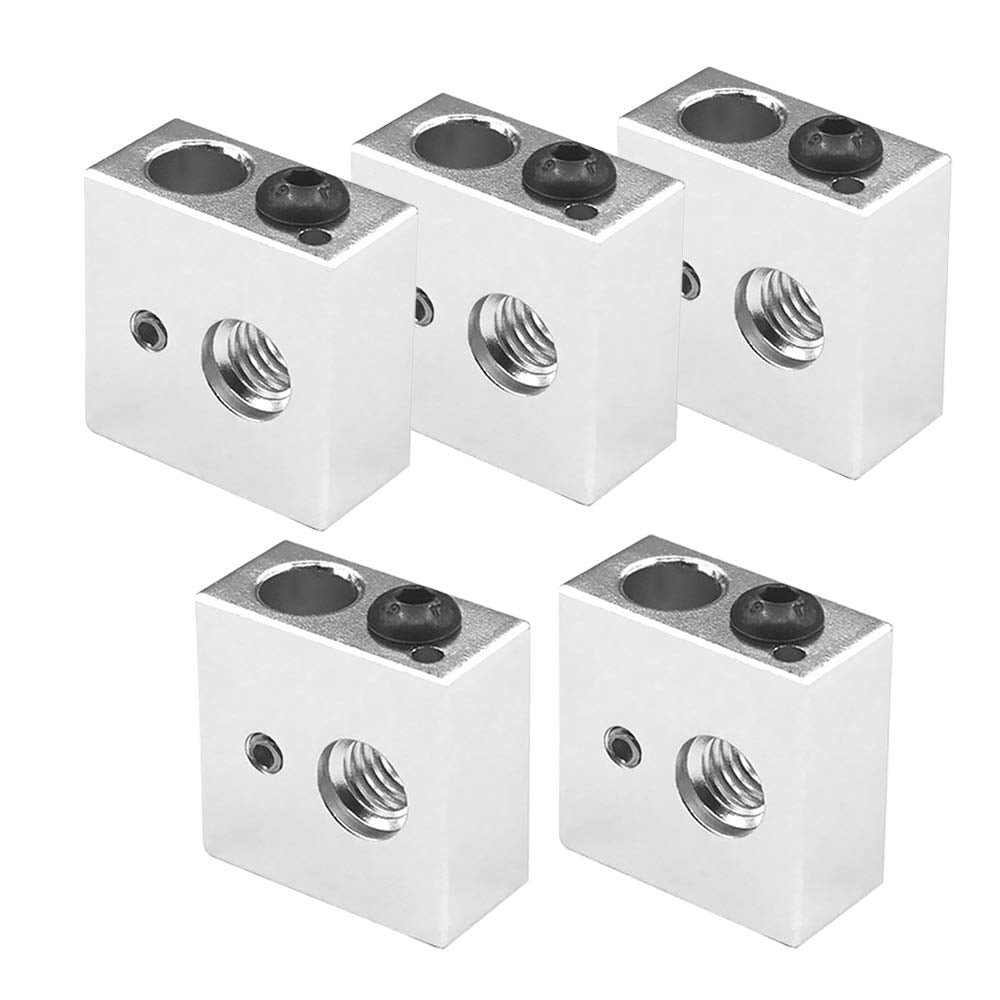 [Australia - AusPower] - Saiper Aluminum Heater Block Specialized for MK7 MK8 Makerbot Reprap 3D Printer Extruder Kit (Pack of 5pcs) 