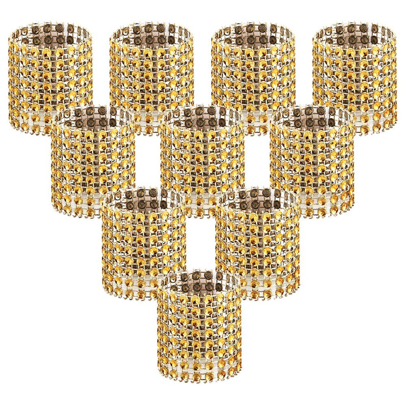[Australia - AusPower] - Accmor 100pcs Napkin Rings, Gold Napkin Rings Buckles for Table Decorations, Wedding, Dinner,Party, DIY Decoration 
