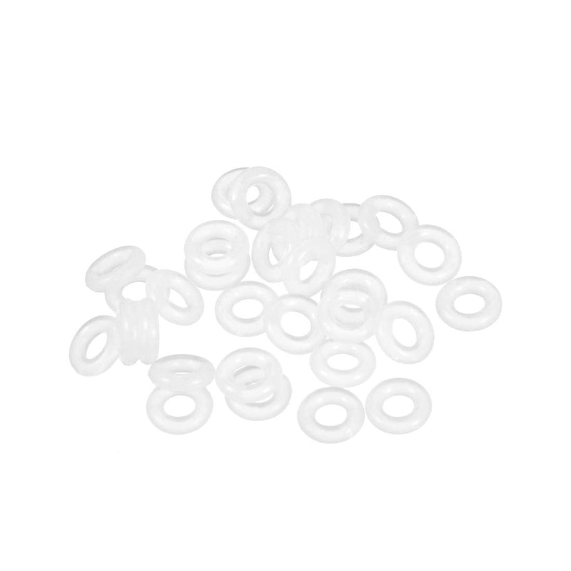 [Australia - AusPower] - uxcell Silicone O-Ring, 7mm OD, 3mm ID, 2mm Width, VMQ Seal Rings Gasket, White, Pack of 30 3mmx7mmx2mm 