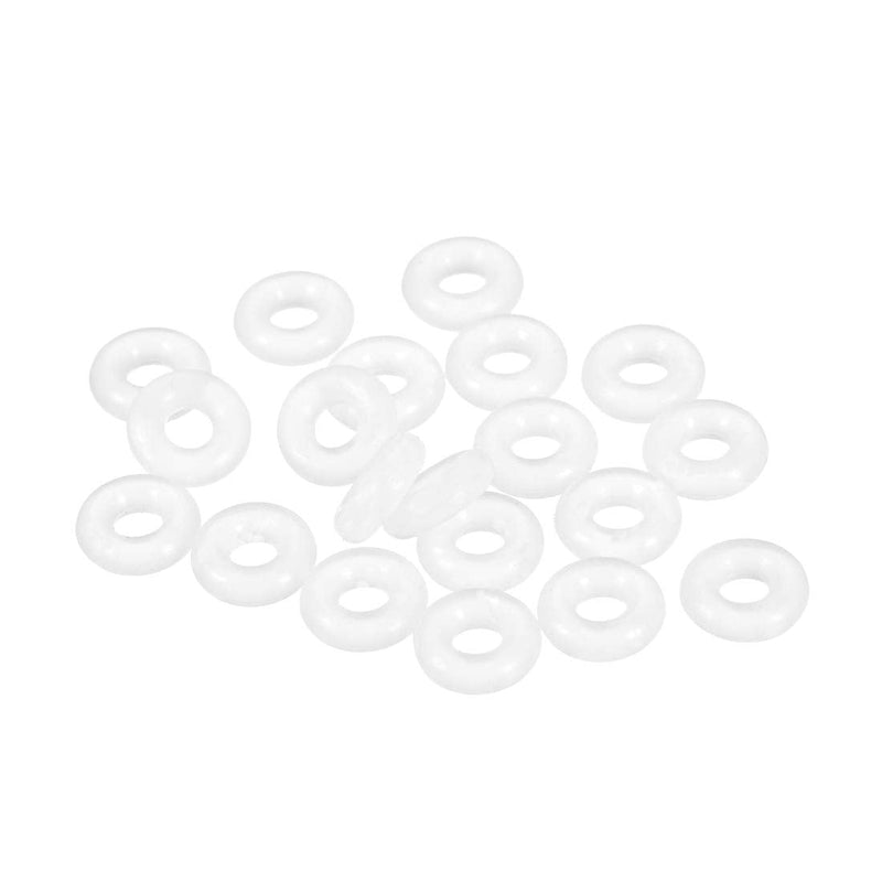 [Australia - AusPower] - uxcell Silicone O-Ring, 10mm OD, 4mm ID, 3mm Width, VMQ Seal Rings Gasket, White, Pack of 20 4x10x3mm 