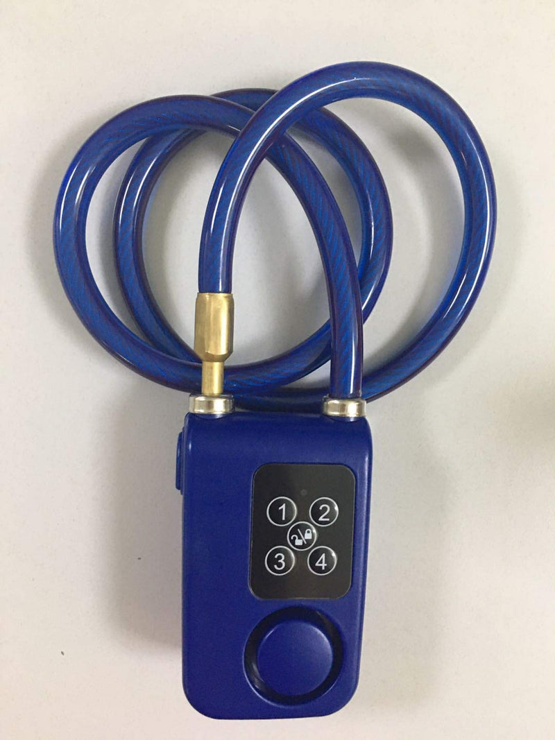 [Australia - AusPower] - Solebe Digital Lock Bike/Motorcycle/Gate Door Digital Lock with Anti Theft Alarm 110dB blue(31.5 Inch) 