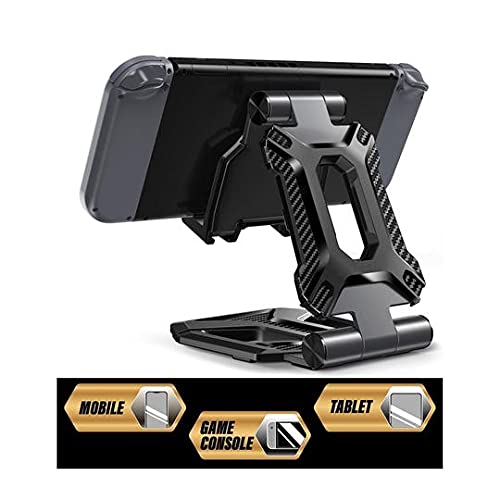 [Australia - AusPower] - Tablet Stand, Nintendo Switch Stand, SUPCASE Portable Adjustable Desk Aluminum Mount Holder Dock for Cell Phone, iPad Air Pro Mini, Galaxy Tab, Nintendo Switch, E-Reader and More (4-13'') - Black 