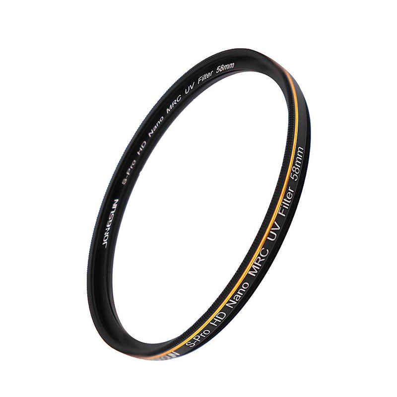 [Australia - AusPower] - JONGSUN 58mm UV Filter, S-Pro HD Nano MRC Camera Ultraviolet Protection Filter, Multicoated, B270, Ultra-Slim, Lens Cloth Kit 