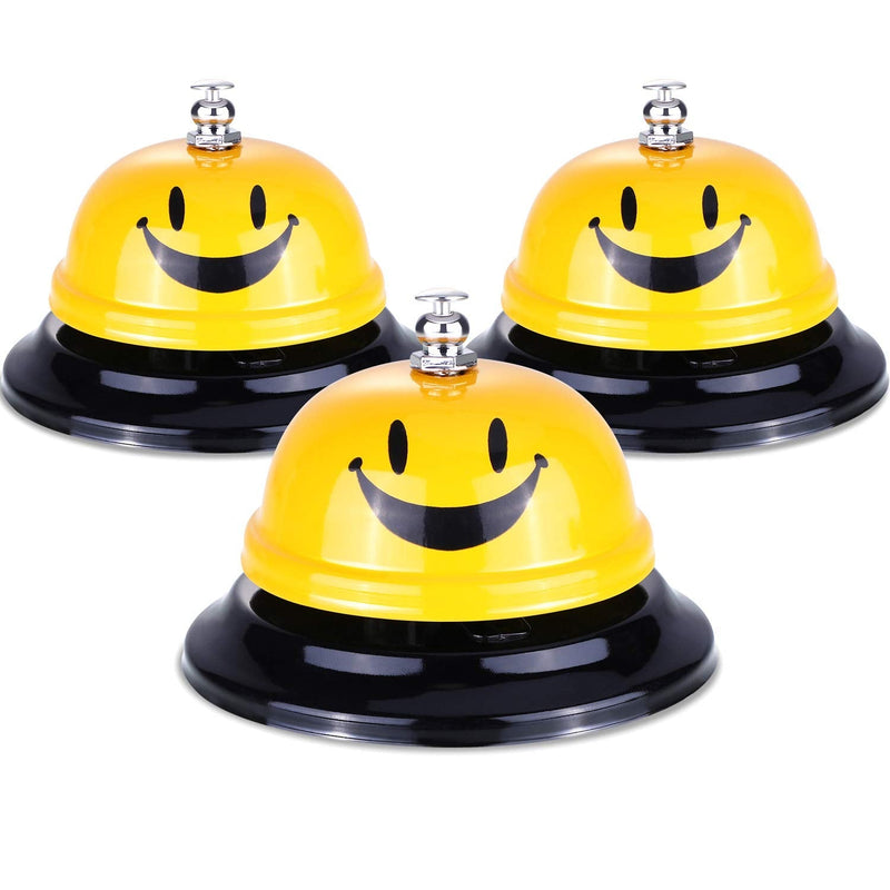 [Australia - AusPower] - Leinuosen 3 Pieces Call Bell Customer Service Bell for Classroom Office Reception Restaurant Using, 3.3 Inches Diameter 