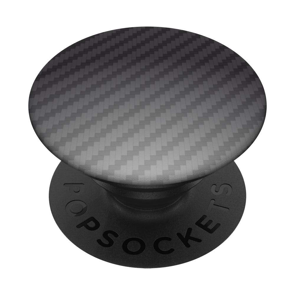 [Australia - AusPower] - Carbon fiber Black grey pattern design pop sockets for men 