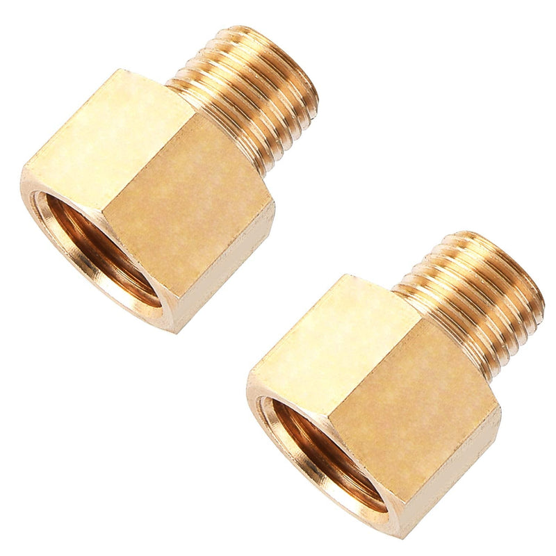 [Australia - AusPower] - SUNGATOR Brass Pipe Fitting, Reducer Adapter, 1/4-Inch Male Pipe x 3/8-Inch Female Pipe (2-Pack) 1/4"Male x 3/8"Female 