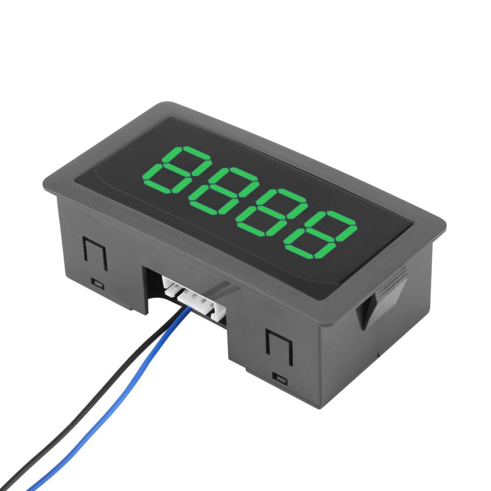 [Australia - AusPower] - Digit Counter, DC 8-24V 4 Digit LED Digital Display 0-9999 Up/Down Plus/Minus Panel Counter Meter with Cable (Green) 