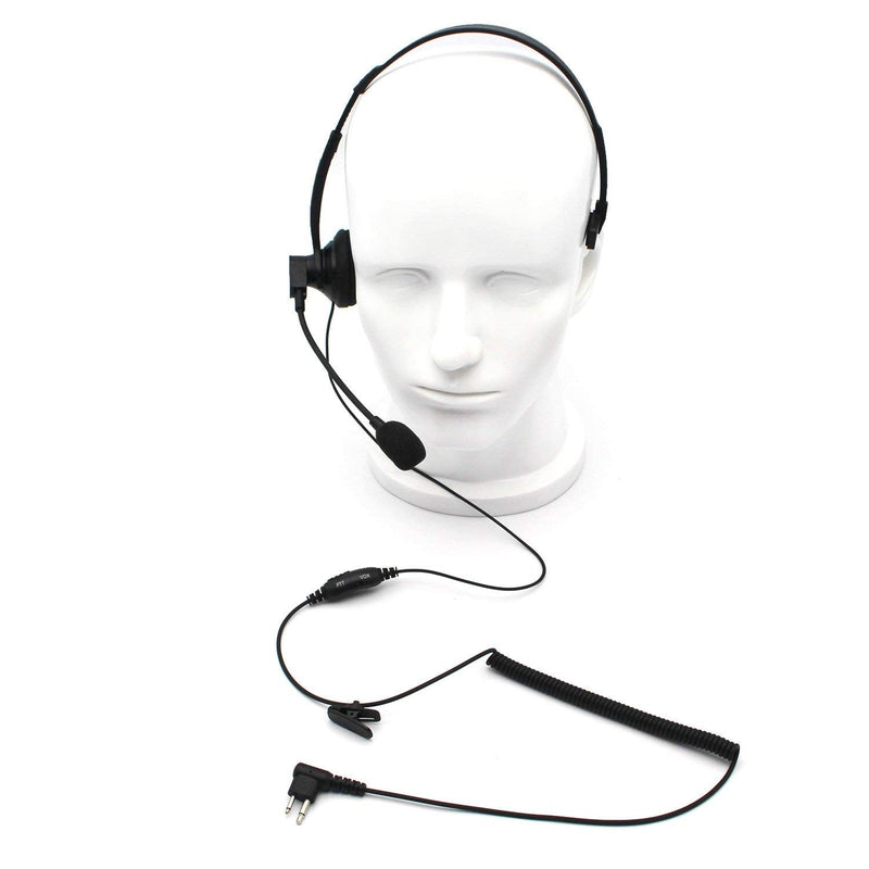[Australia - AusPower] - GoodQbuy Over-Head Earpiece/Headset with Boom Mic &VOX for Motorola Radios Walkie Talkie RMM2050 GP300 CP200 PR400 CLS1110 2-pin 