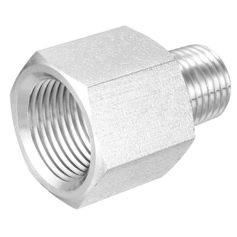 [Australia - AusPower] - uxcell Reducing Pipe Fitting Adapter 1/4 PT Male x 3/8 PT Female, Stainless Steel for Water Oil Air Pressure Gauge 