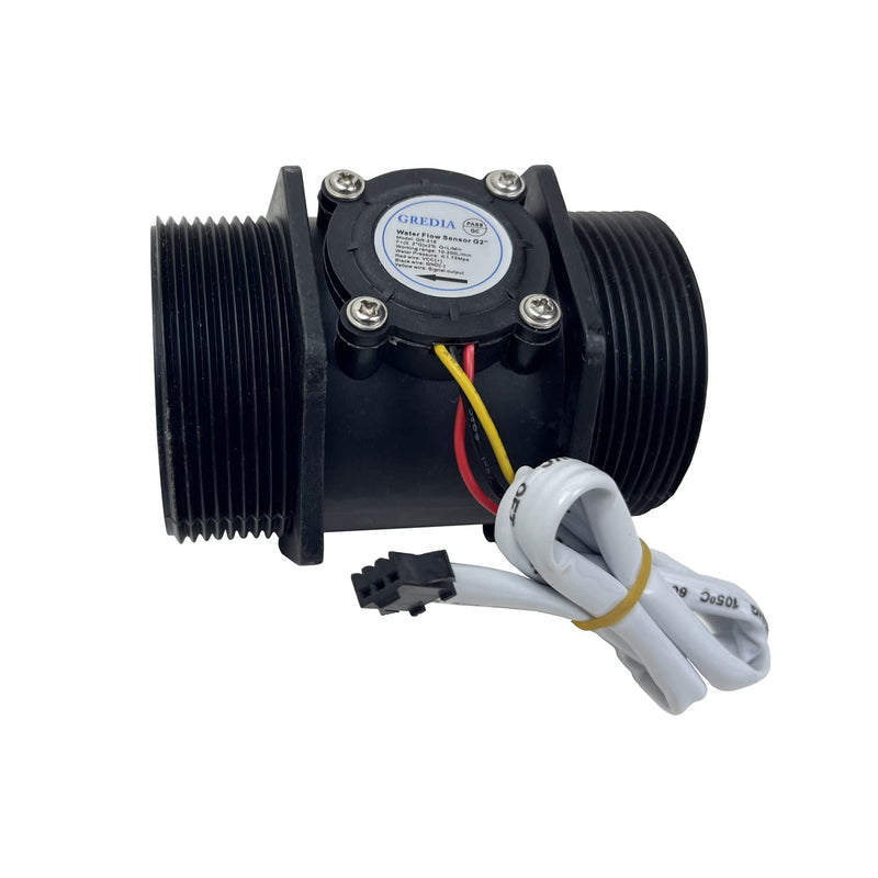 [Australia - AusPower] - GREDIA 2" Water Flow Sensor Food-Grade Switch Hall Effect Flowmeter Fluid Meter Counter 10-200L/min G2" male thread 