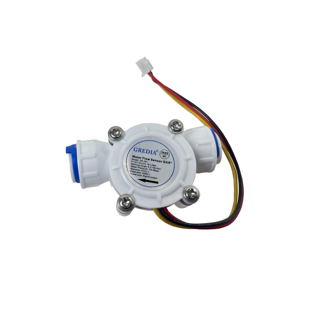 [Australia - AusPower] - GREDIA 3/8" Quick Connect Water Flow Sensor Food-Grade Switch Hall Effect Flowmeter Fluid Meter Counter 0.3-10L/min G3/8" qiuck connect 