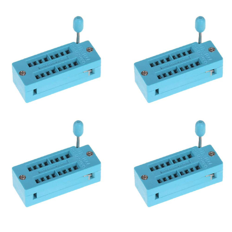 [Australia - AusPower] - Ximimark 4Pcs ZIF 16-pin 16 Pins Test Universal IC Socket 16 Pin DIP Integrate Socket NARROW 