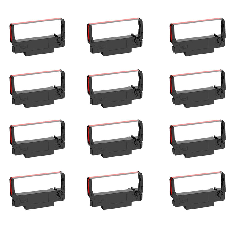 [Australia - AusPower] - Bigger Replacement for ERC-30, ERC 30 34 38 B/R Compatible Ribbon Used with Epson ERC30 ERC34 ERC38 NK506 Printer (Black and Red, 12 Pack) 