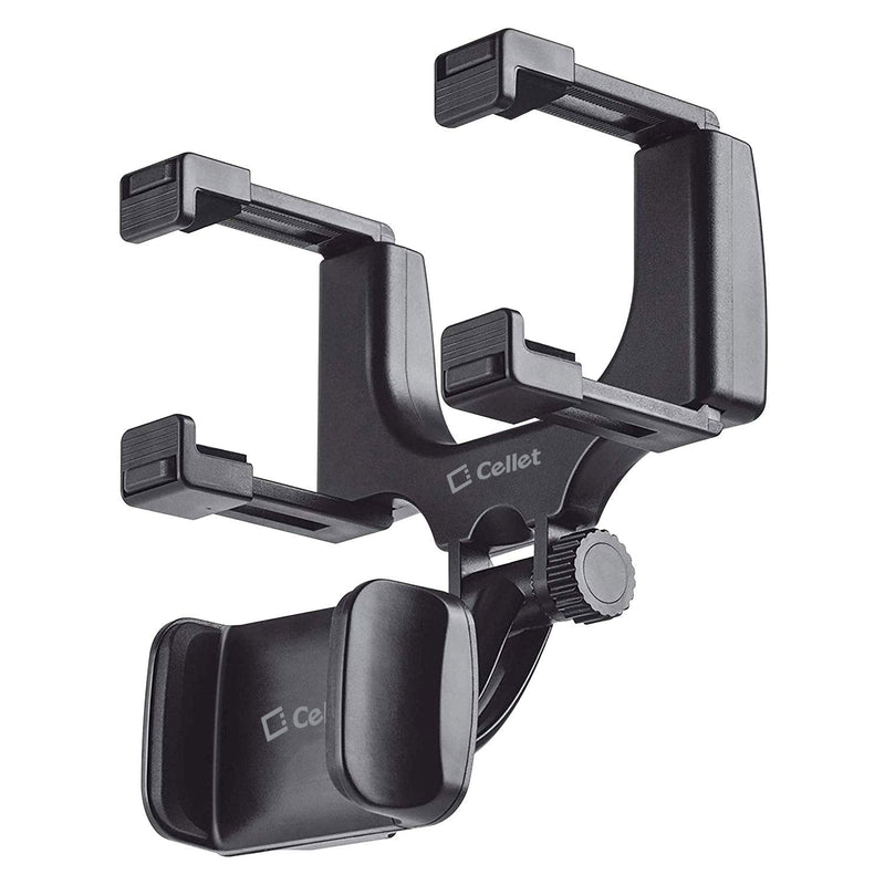 [Australia - AusPower] - Cellet Car Rearview Mirror Phone Holder Mount Cradle Compatible with Apple iPhone 13 Pro Max Mini 12 11 Xr Xs X SE 8 7 and Google Map GPS Navigation 