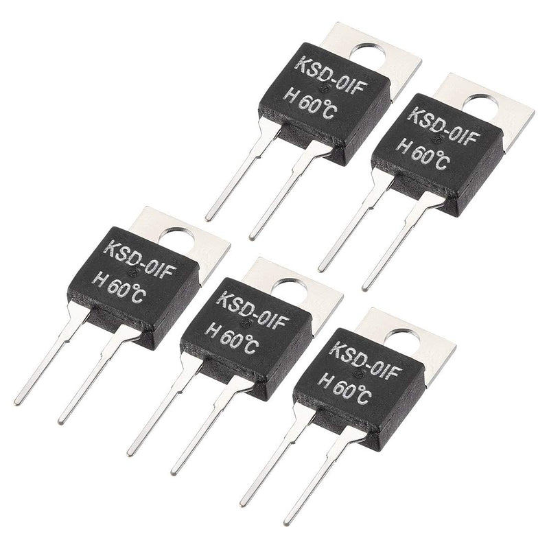 [Australia - AusPower] - uxcell Normally Open Temperature Switch, KSD-01F Thermal Switch Thermostat Temperature Controller 60℃ N.O 5pcs 