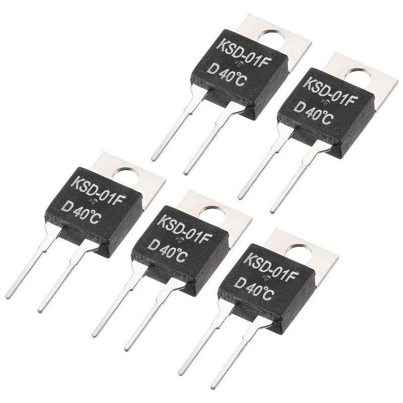 [Australia - AusPower] - uxcell Normally Close Temperature Switch, KSD-01F Thermal Switch Thermostat Temperature Controller 40℃ N.C 5pcs 