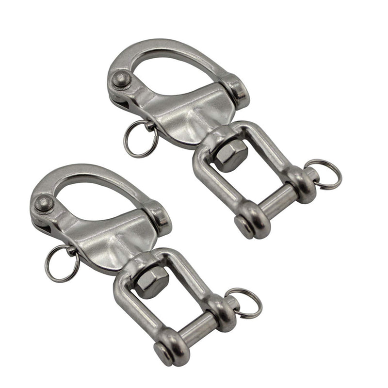 [Australia - AusPower] - NRC&XRC Pair Jaw Swivel Snap Shackle 316 Stainless Steel for Sailboat Spinnaker Halyard &Diving 