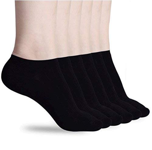 [Australia - AusPower] - Women's Low Cut Socks,3-15 Pair Ankle No Show Athletic Short Cotton Socks by Sioncy Black One Size 