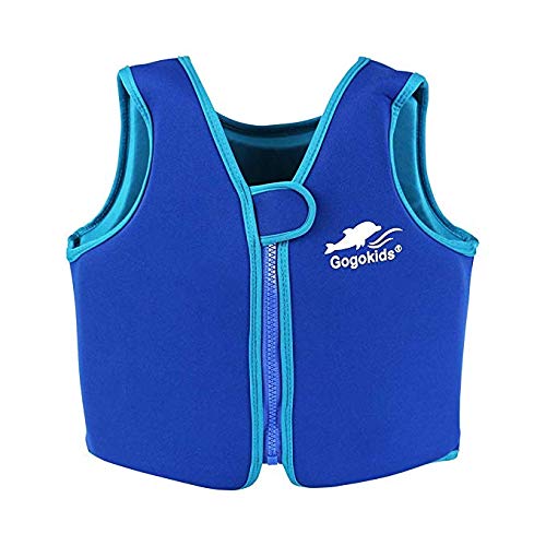[Australia - AusPower] - Vine Swim Vest Learn-to-Swim Floatation Jackets Training Vest for Kids (2-4 Years) 2-4 Years (Pack of 1) Blue 