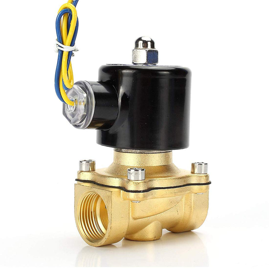 [Australia - AusPower] - Beduan Brass Electric Solenoid Valve, 1/2" 12V Air Valve Normally Colsed for Water Air Gas Fuel Oil 1/2"-12V 