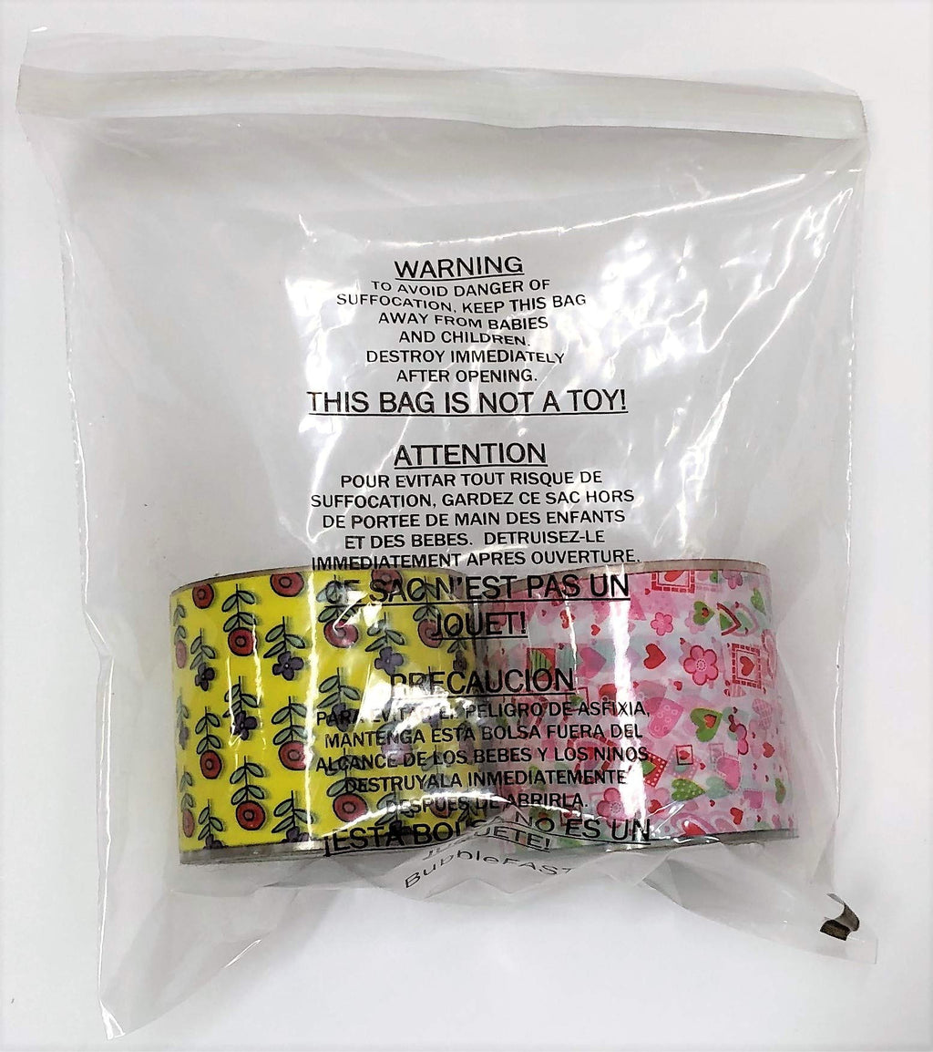 [Australia - AusPower] - Bubblefast Brand 6" x 6" 1.5 mil Self-Seal Suffocation Warning Bags with Permanent Adhesive. (100) 100 