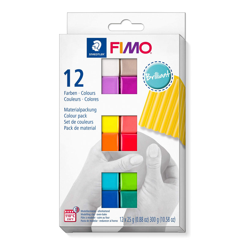 [Australia - AusPower] - STAEDTLER 8023 C12-2 FIMO Soft Oven Hardening Modelling Clay 12 x 25 g Blocks - Brilliant Colours Brillant Colours 