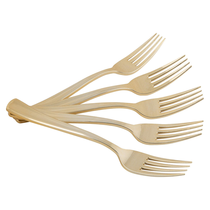 [Australia - AusPower] - Luxe Party Milan Gold Plastic Forks, One Size 