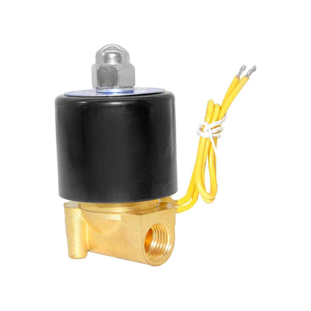 [Australia - AusPower] - Beduan Brass Mini Electric Solenoid Valve, 12V 1/4" Air Valve Control Flow Normally Closed for Air Water Oil Fuel 