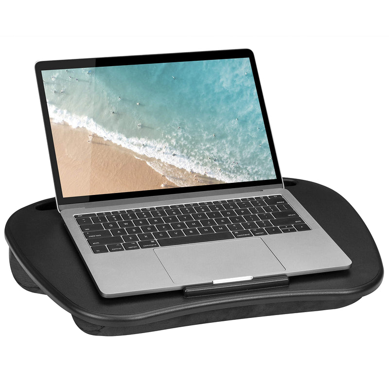 [Australia - AusPower] - LapGear Mydesk Lap Desk with Device Ledge and Phone Holder - Black - Fits Up to 15.6 Inch Laptops - Style No. 44448 