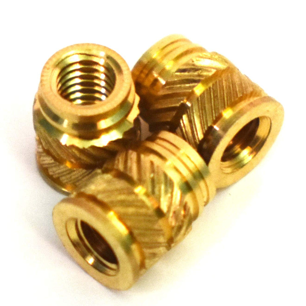 [Australia - AusPower] - [ J&J Products, Inc ] M4 Brass Insert 40pcs,6.5mm OD, 7.9 mm Length, Female M4 Thread, Press Fitting or Heat Sink or Injection Molding Type, 40 pcs 