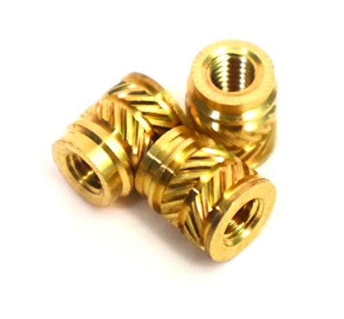 [Australia - AusPower] - [ J&J Products, Inc ] M3 Brass Insert 50pcs,5.5mm OD, 6.4 mm Length, Female M3 Thread, Press Fitting or Heat Sink or Injection Molding Type, 50 pcs 
