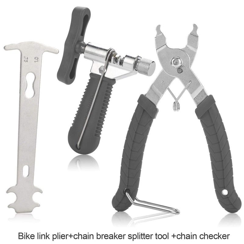 [Australia - AusPower] - Qkurt Bike Tool Set(3pcs) Bike Chain Tool Bike Link Plier Chain Checker Perfect Tool for Bike Repair 
