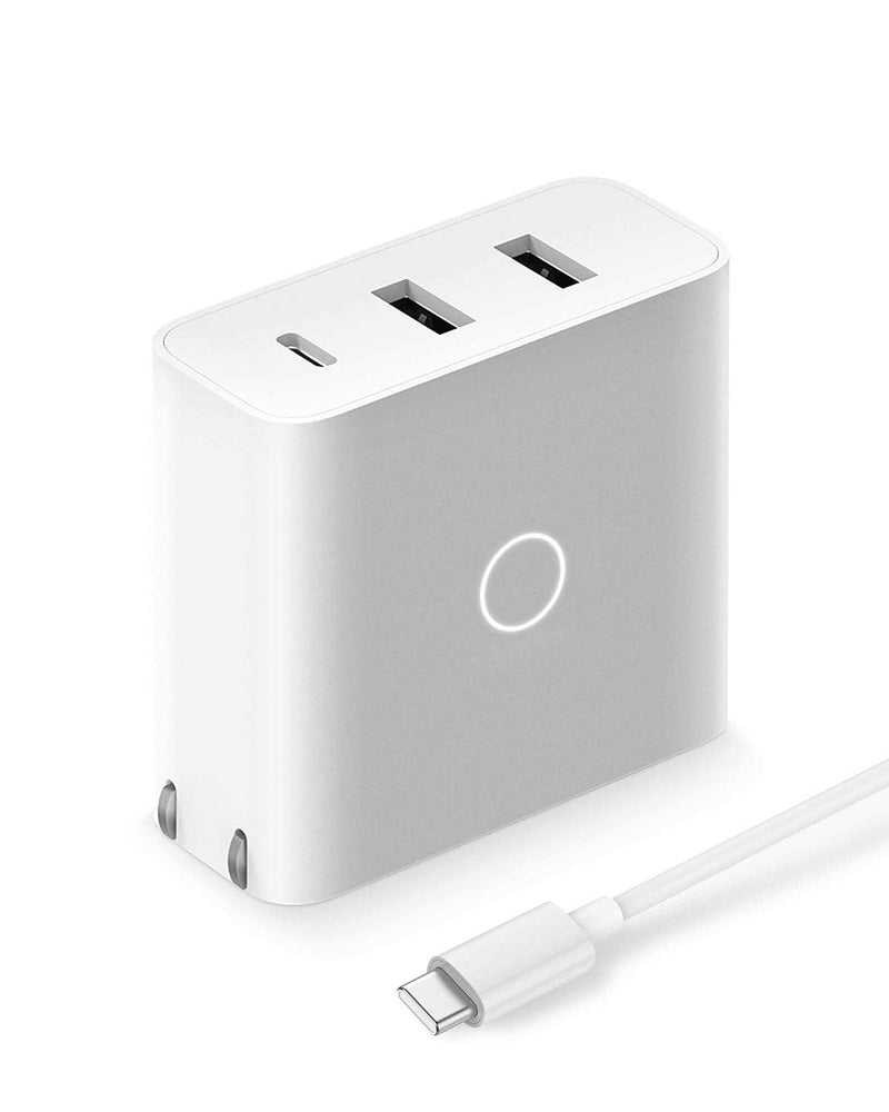 [Australia - AusPower] - ZMI zPower 3-Port Travel Charger with 25W PPS Support: 45W USB-C PD and 18W-Split Dual USB-A Wall Charger (White) [Note: This is Not a 45W PPS Charger for Galaxy Note10+] White 