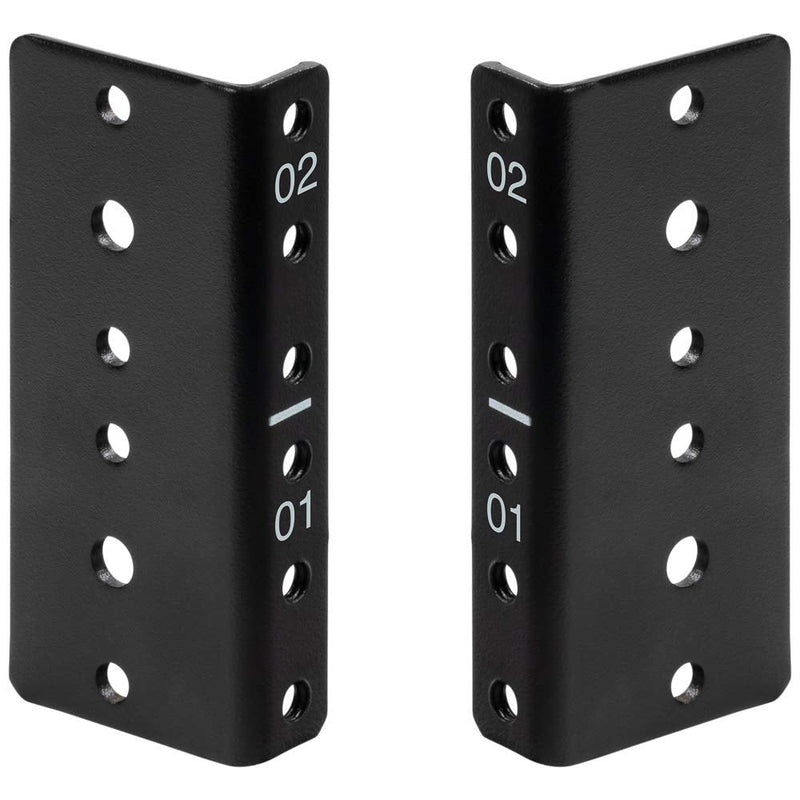 [Australia - AusPower] - NavePoint 2U Vertical Rack Rail Pair DIY Kit with Hardware, Black 