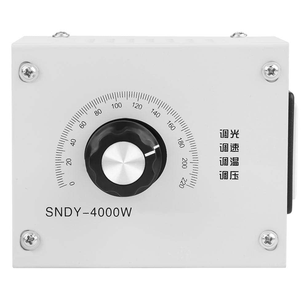[Australia - AusPower] - Keenso Variable Voltage Controller, 4000W AC 220V Variable Voltage Controller Motor Speed Controller Switch Control for Fan Speed Motor Tool, US Plug 
