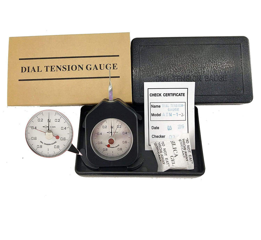 [Australia - AusPower] - HFBTE Tension Meter Tester Gauge Tool TensionmeterATN-1-2 Double Pointer Pocket Size with 0.2-1-0.2N Measurement Range Tensionmeter 