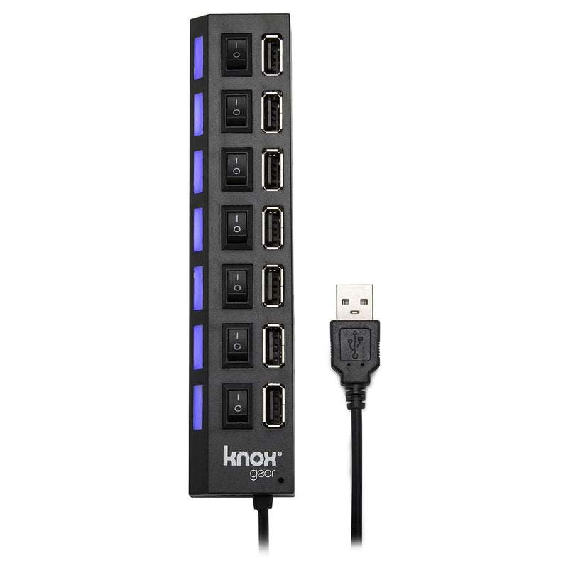 [Australia - AusPower] - Knox Gear Universal 7-Port 2.0 USB Hub 