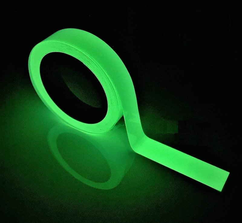 [Australia - AusPower] - Glow in The Dark Tape -16.5 FT X 0.5 Inch Luminous Photoluminescent/Luminescent Emergency Roll Safety Egress Markers Stairs, Walls, Steps, Exit Sign. Glowing Pro Theatre Stage Floor 16.5 ft X0.5 inch 