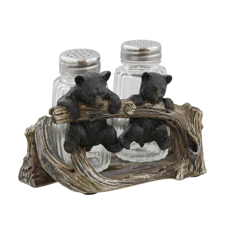 [Australia - AusPower] - Two Cute Hanging Black Bears Salt & Pepper Set - Rustic Cabin Cub Decor 