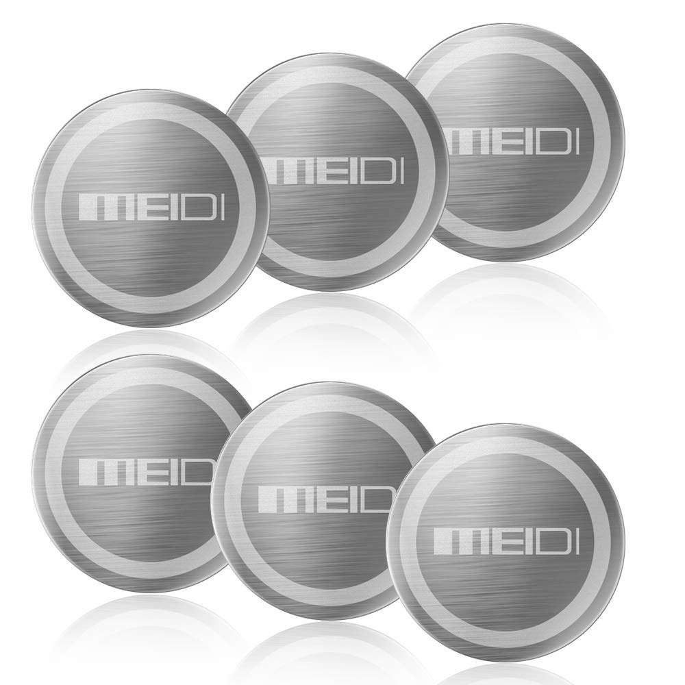 [Australia - AusPower] - MEIDI Mount Metal Plate - 6 Pack Universal Metal Disc Replacement Kit Non-Marking 3M Adhesive Compatible with Cell Phone Magnetic Car Holder (Silver) Silver 