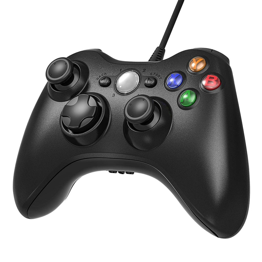 [Australia - AusPower] - JAMSWALL X-box 360 Wired Controller, 2.4GHZ Game Controller Gamepad Joystick X-box & Slim 360 PC Windows 7,8,10(Black) Wired&Black 