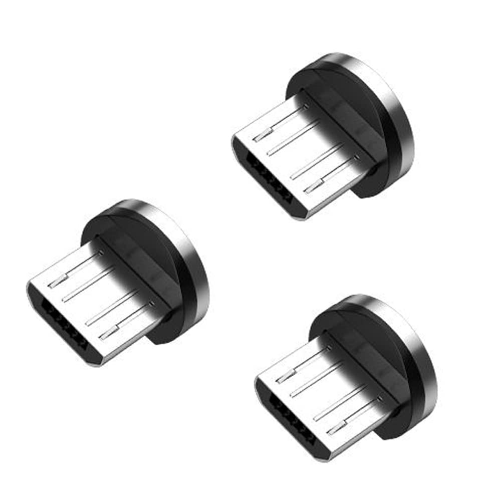 [Australia - AusPower] - 360°Rotating Magnetic Phone Cable Adapter Connector Tips Head for Micro 