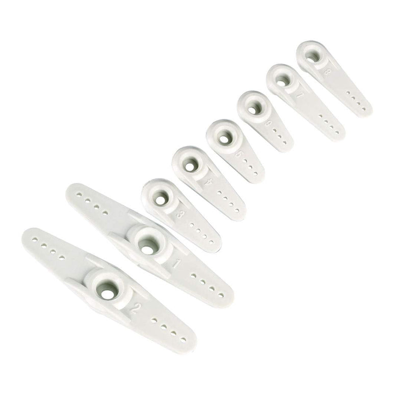 [Australia - AusPower] - uxcell Plastic Servo Arms 25T White, 3mm Hole Single/Double Arm for Futaba 1 Set 